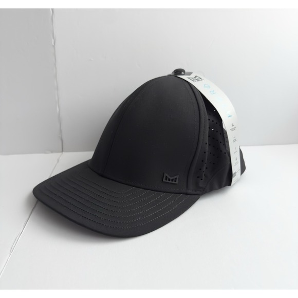 Melin Hydro MFLX Hat Golf Performance Water Repellent Black Cap Size S (56cm) - Picture 2 of 8
